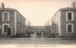 Vintage Postcard 1910's Quartier Rannes Boulevard Thiers Tours France FR