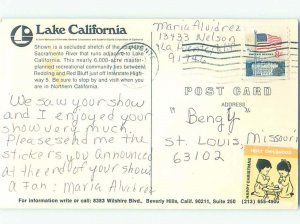 Pre-1980 LAKE SCENE Between Red Bluff & Redding California CA AE4279