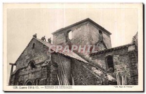 Old Postcard Ruins Of War 1914-15 Militaria Sermaize