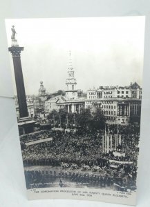 HM Queen Elizabeth II Coronation Procession 2nd June 1953 Vintage Tucks Postcard