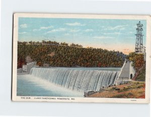 Postcard The Dam (Lake Taneycomo), Powersite, Missouri