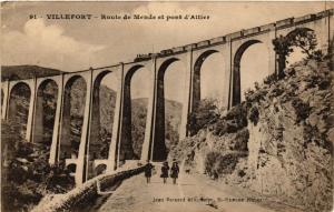 CPA VILLEFORT - Route de MENDE et pont d'Altier (638119)