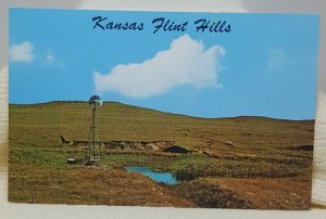 The Flint Hills Kansas Vintage Postcard