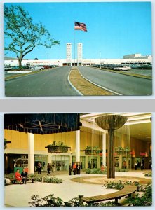 2 Postcards WINTER PARK SHOPPING MALL, FL ~Interior/Exterior 1960s Orange County