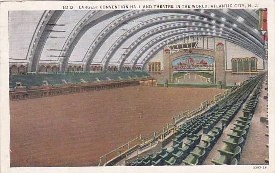 Largest Convention Hall And Theatre In The World Atlantic City New Jersey 1933