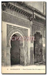 Postcard Old Fountain Gate Marrakech Ben Slimane