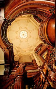 Texas Galveston Bishop's Palace Dome In Main Hallway