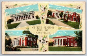 Nashville Tennessee~George Peabody College Views~Floral Border~1924 Art Nouveau