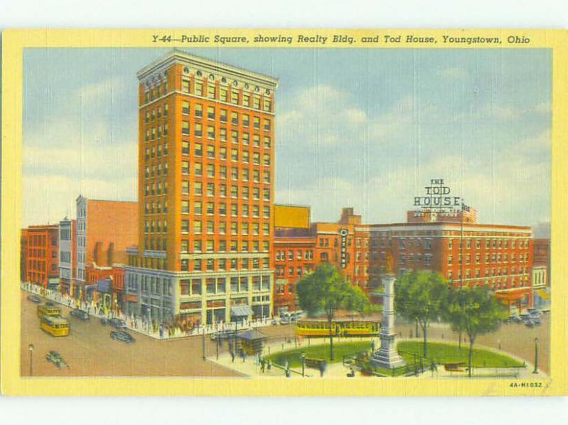 Linen REALTY BUILDING & TODD HOUSE HOTEL Youngstown Ohio OH HQ4089