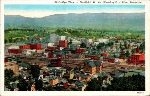 West Virginia Bluefield Birds Eye View Showing East River Mountains Curteich