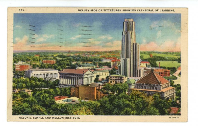 PA - Pittsburgh. Univ. of Pittsburgh, Cathedral of Learning ca 1935