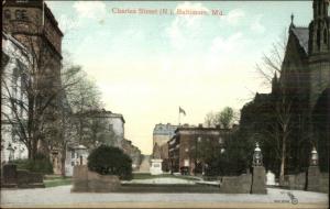 Baltimore MD Charles St. c1910 Postcard