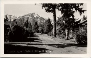 Jasper Park Lodge & Pyramid Mountain Alberta AB Unused Weiss RPPC Postcard H11