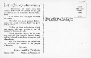 Estes-Leadley Funeral Home Lansing, MI USA Funeral Home Postcard