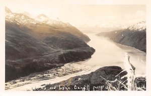 Skagway and Lynn Canal Inlet into Alaska, Real Photo Canal Unused 