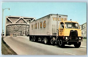 Memphis Tennessee TN Postcard Viking Freight Trunk Mississippi River Bridge