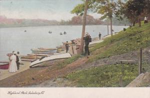 Illinois Galesburg Boat At Highland Park 1907