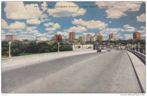 Skyline from Jacksboro Highway, Fort Worth, Texas, 30-40s