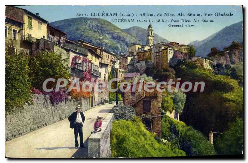 Postcard Old Luceram Vue Generale