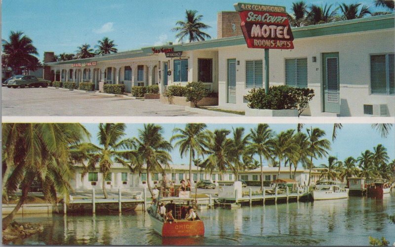 Postcard Seacourt Motel Miami Beach FL