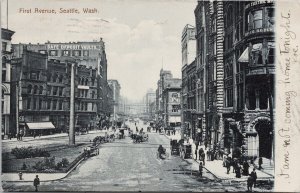 First Avenue Seattle WA Washington c1907 Postcard H6