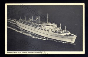 LS2862 - Canadian Pacific Liner - Empress of England - postcard