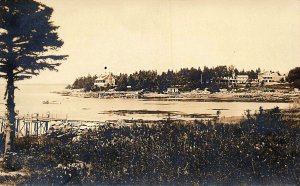 Cape Newagen Southport ME Water Inlet View, Real Photo Postcard