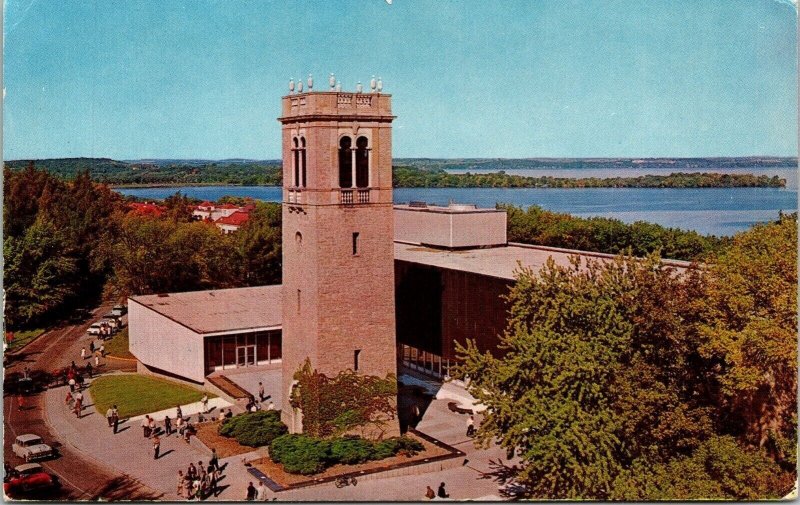 University Wisconsin WI Madison Postcard Air View Carillon Tower VTG Fagan UNP 