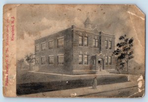 1910 Kingsland New Jersey Postcard F.J Schwarz Architect Paterson Building Road