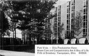 Ohio Youngtown Park Vista Ohio Presbyterian Home RPPC Photo Postcard 22-571