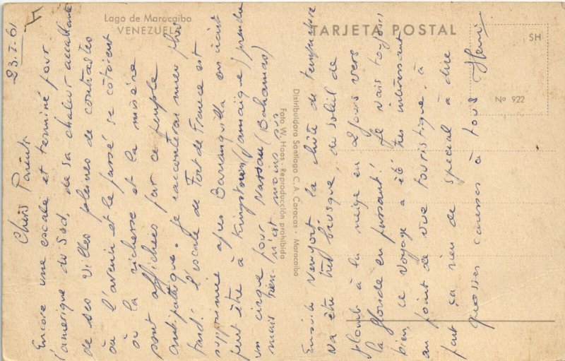 PC VENEZUELA, LAGO DE MARACAIBO, Modern Postcard (b43672)