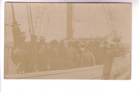 Real Photo, Group of Men on Fishing Boat