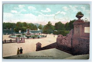 C. 1900-06 New York City Terrace Lake And Bethesda Fountain. Postcard P213E