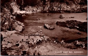 France Moulin Huet Bay Guernsey Vintage RPPC C015