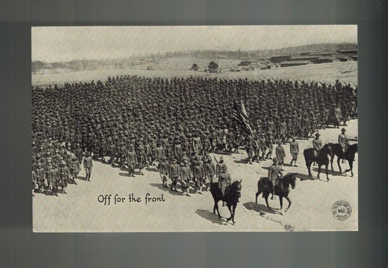 Mint Mexico Revolution RPPC Postcard US Army Infantry Soldiers Off For the Front