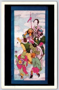 1966 Temple Painting Of Demons And Devils Souvenir Posted Postcard