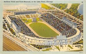 Soldiers' Field & Field Museum Lake Front, Chicago, Illinois, IL, USA Stadium...