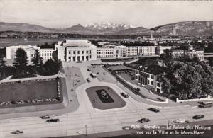 Switzerland Geneve Le Palais des Nations vue sur la Ville et le Mont-Blanc Photo