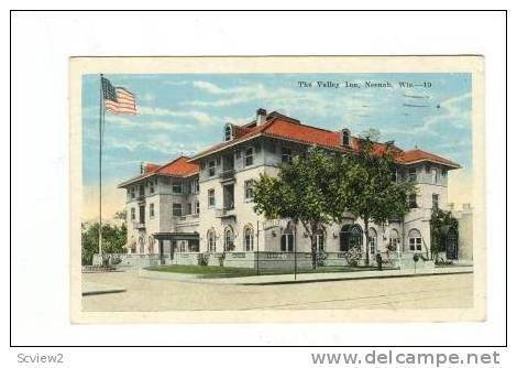 US Flag Waves at Valley Inn, Neenah, Wisconsin, 1936 PU