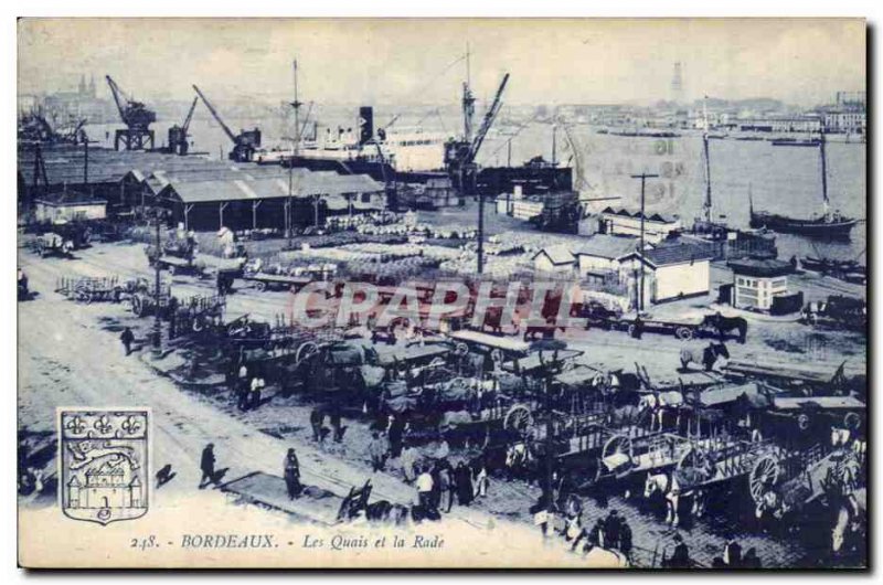 Bordeaux - Quays and Rade - Old Postcard