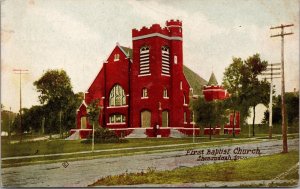 First Baptist Church Shenandoah Iowa Postcard PC408