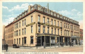 AMSTERDAM New York NY~ WARNER HOTEL~Leo O'Melia MONTGOMERY CO ca1920's  Postcard