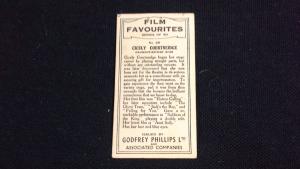 Godfrey Phillips Cigarette Card No 35 Film Favourites Cicly Courtneidge