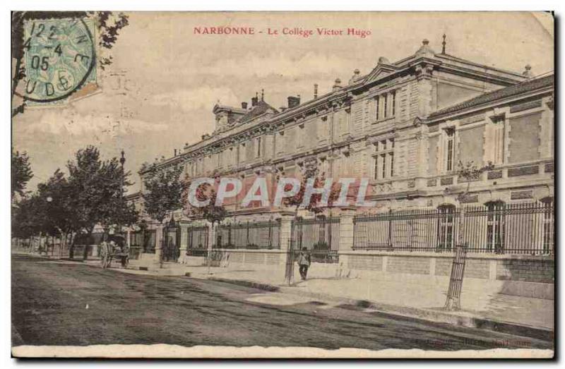 Narbonne - The College Victor Hugo - Old Postcard