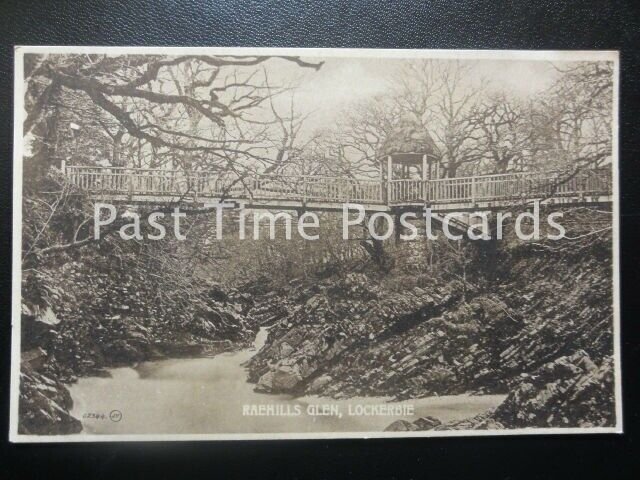 Old PC - Raehills Glen, Lockerbie - showing bridge