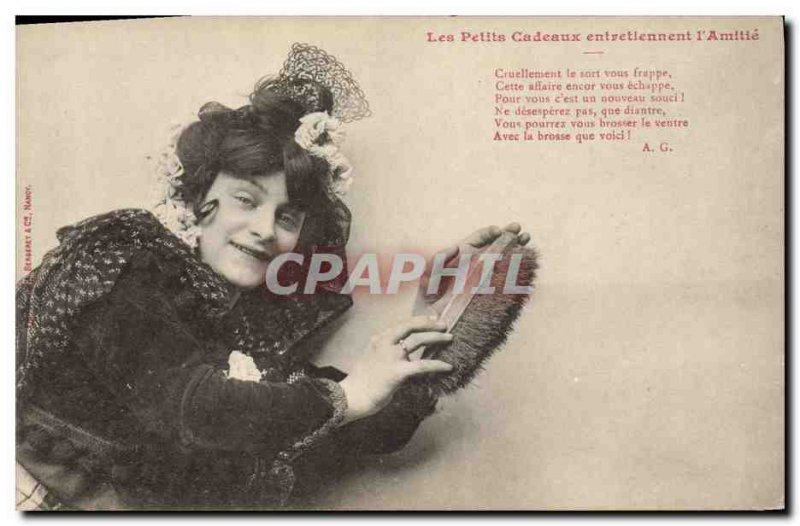 Old Postcard Fantaisie Small gifts maintain the & # 39amitie