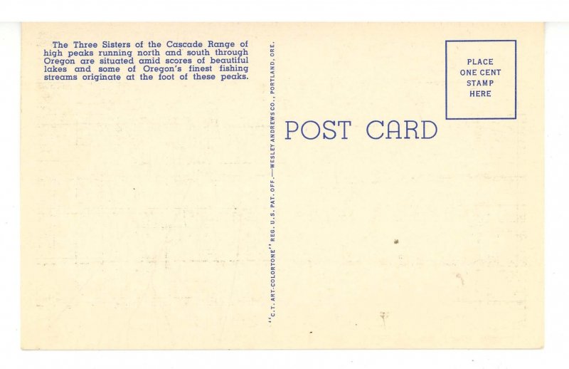 OR - Cascade Mountain Ranges. The Three Sisters