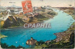 Old Postcard Lac Leman