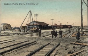 Richmond California CA Southern Pacific Train Station Depot c1910 Postcard