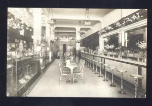 RPPC SAN DIEGO CALIFORNIA BARBOUR CANDY STORE INTERIOR REAL PHOTO POSTCARD